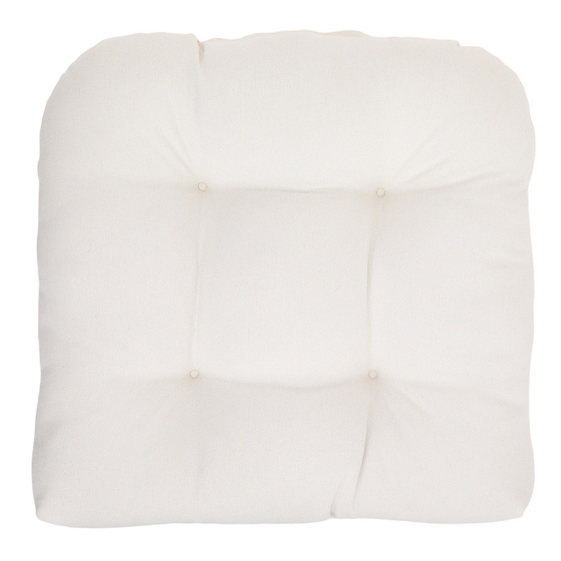 Natural Canvas Outdoor Wicker Seat Cushion | At Home