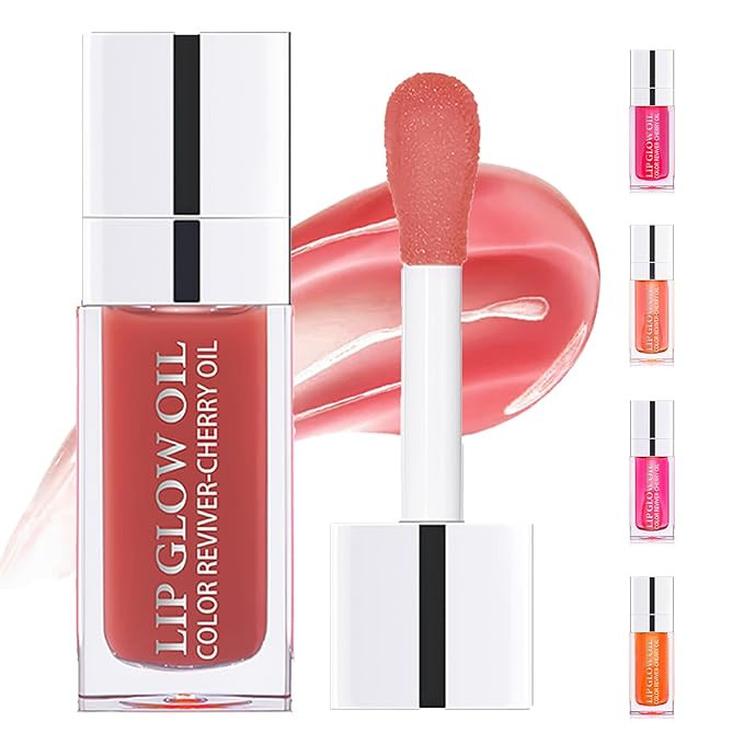 REWLKP Hydrating Lip Glow Oil, Plumping Lip Gloss, No-Sticky Transparent Moisturizing Lip Balm, N... | Amazon (US)