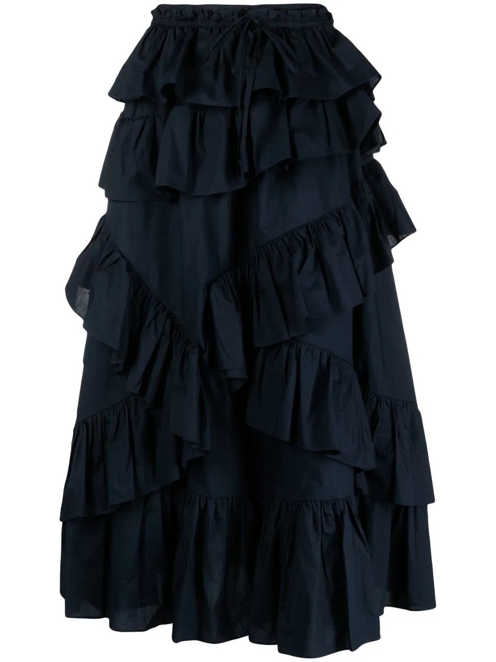 Cornelia ruffled midi skirt | Farfetch Global