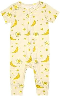 Teach Leanbh Toddler Unisex Baby Bamboo Viscose Pajamas Short Sleeve Romper | Amazon (US)