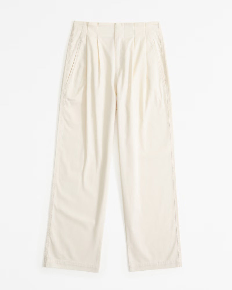 Abercrombie & Fitch Women's High Rise Tapered Utility Pant in Warm Beige - Size 28 LONG | Abercrombie & Fitch (US)