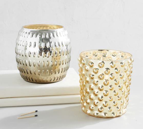 Eclectic Mercury Hurricanes - Gold | Pottery Barn (US)