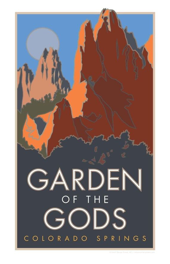 Garden of the Gods Poster | Etsy (US)