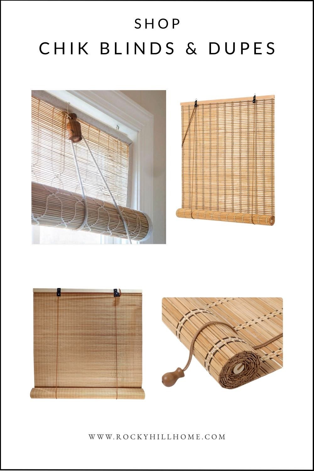 The window treatment trend to love for 2026: CHIK BLINDS.

Amber Lewis calls Chik blinds underrated, and I have to agree! These matchstick and bamboo shades are the ultimate way to add warmth, filtered light, and earthy texture to any space. They bring that effortless, collected look that works with everything from traditional to coastal interiors.
I’ve rounded up the best authentic chik blinds plus some incredible budget-friendly dupes so you can get the high-end designer look for less.
