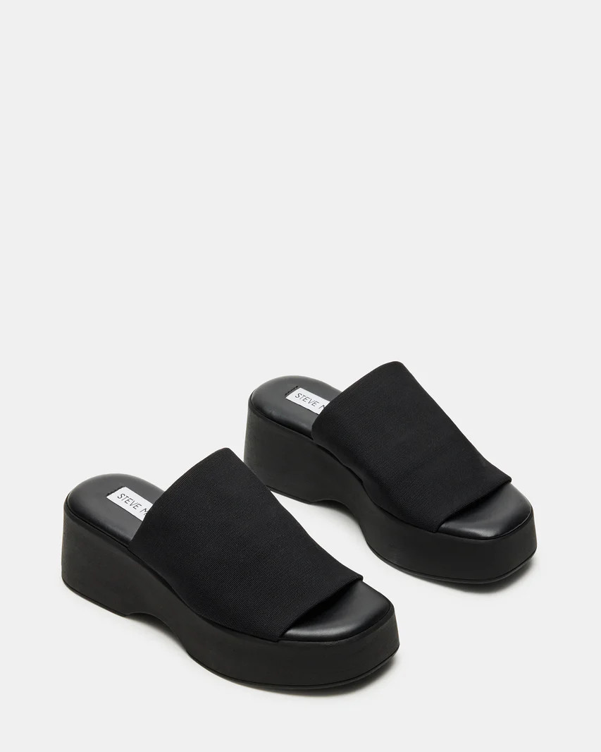 SLINKY30 Black Platform Sandal | Women's Sandals | Steve Madden (US)