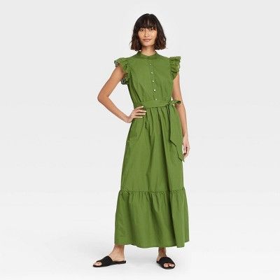 Women's Ruffle Short Sleeve A-Line Dress - Who What Wear™ | Target