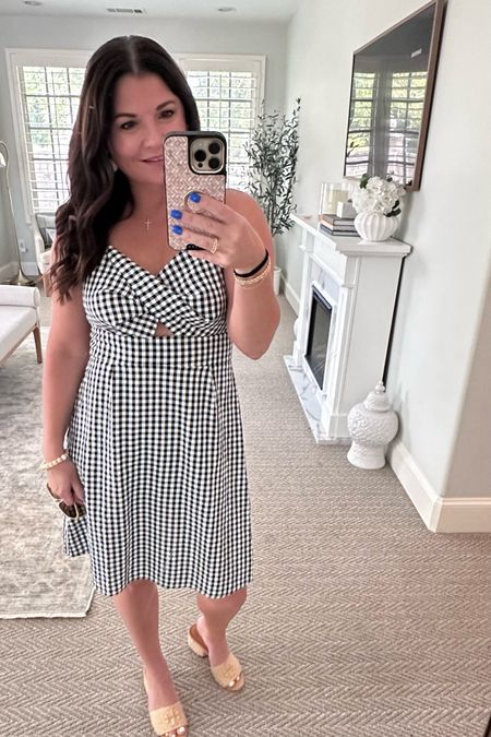 My Gingham Twist Cutout Cami Dress is on sale!!! Such a cute dress in navy and white gingham. Wearing size 6. I’m 5’2”.



#LTKsalealert #LTKFind #LTKunder50