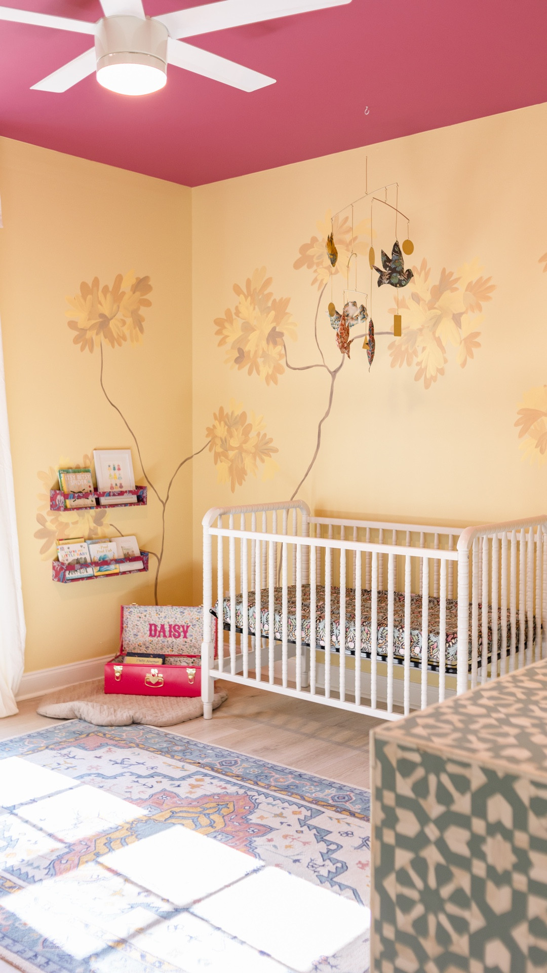 Baby girl’s nursery filled with color and pattern — the only way I know how… a lot of it! 