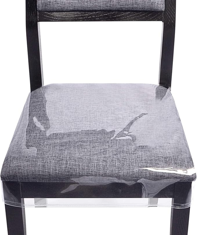 Zipcase 4 Pack Stain, Water and Kitty Scratch Resistant Clear Dining Chair Covers/Slipcovers Chai... | Amazon (US)