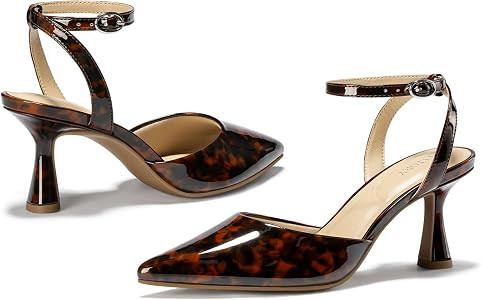 FITORY Kitten Heels for Women Dress Shoes Casual Closed Toe Pumps | Amazon (US)