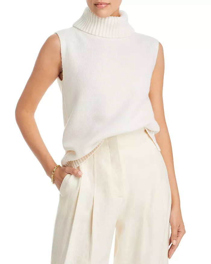 Turtleneck Sleeveless Cashmere Sweater - 100% Exclusive | Bloomingdale's (US)