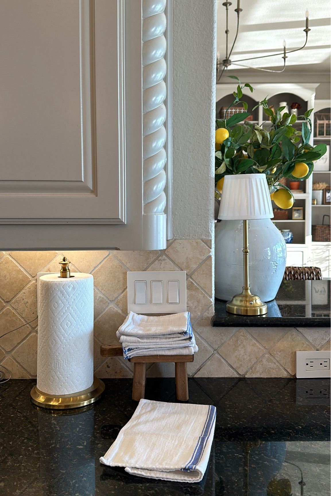 Some of my favorite kitchen items. Pretty, functional and affordable! The kitchen towels come in either red and blue. Farmhouse, vintage collected feel. The little lamp is darling and is perfect in a bathroom, on a shelf, practically anywhere! Cordless so you can place it anywhere!

#LTKHome #LTKSaleAlert #LTKWedding