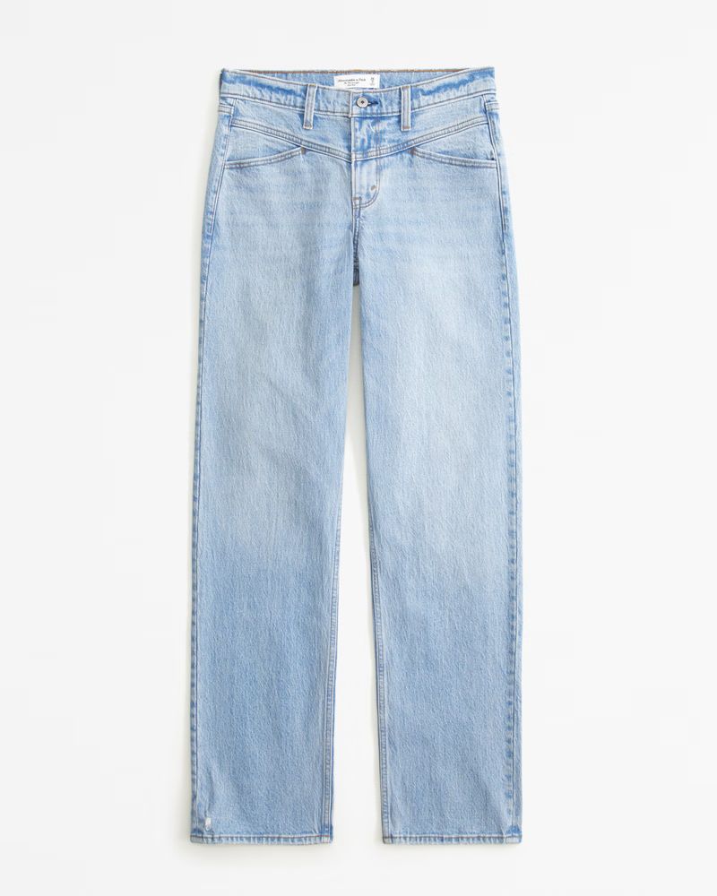 Women's Mid Rise 90s Straight Jean | Women's New Arrivals | Abercrombie.com | Abercrombie & Fitch (US)