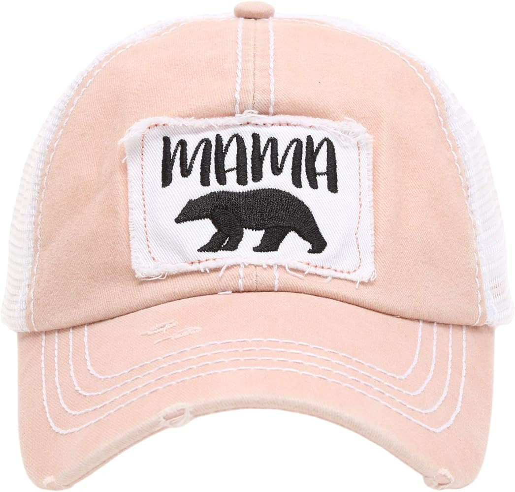 MIRMARU Women’s Baseball Caps Distressed Vintage Patch Washed Cotton Low Profile Embroidered Me... | Amazon (US)