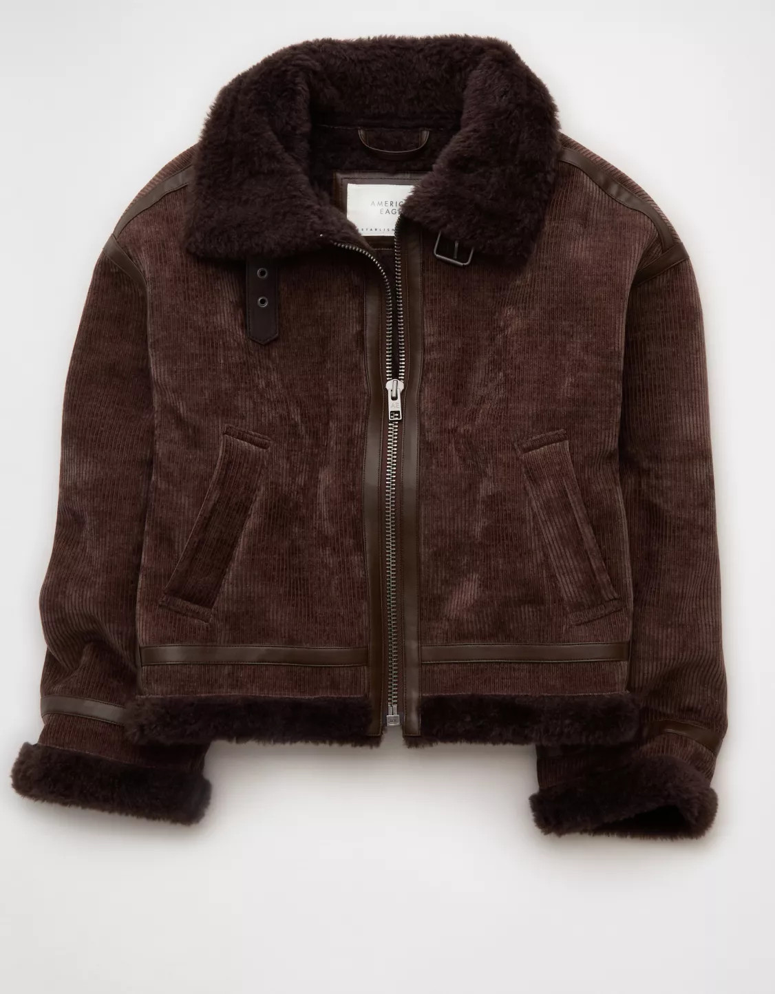 AE Cropped Corduroy Bomber Jacket | American Eagle Outfitters (US & CA)