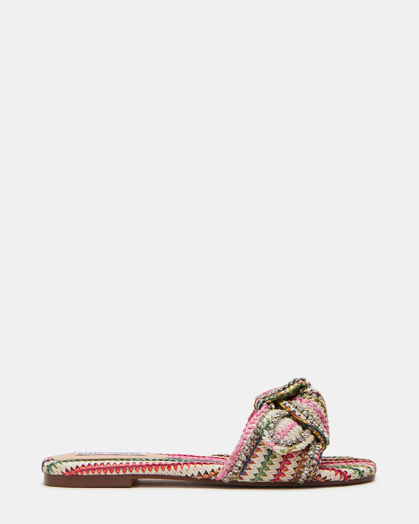 MISHA Bright Multi Slide Sandals | Women's Sandals | Steve Madden (US)