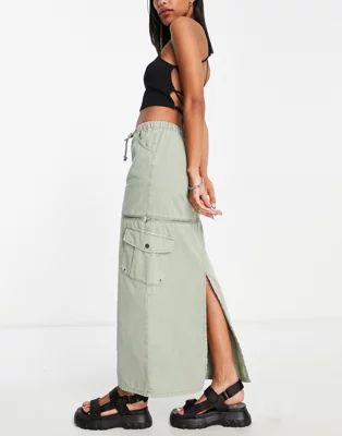 Reclaimed Vintage inspired maxi cargo skirt multi zip functionality | ASOS (Global)
