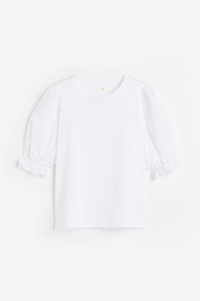 Shirt mit Broderie Anglaise | H&M (DE, AT, CH, NL, FI)