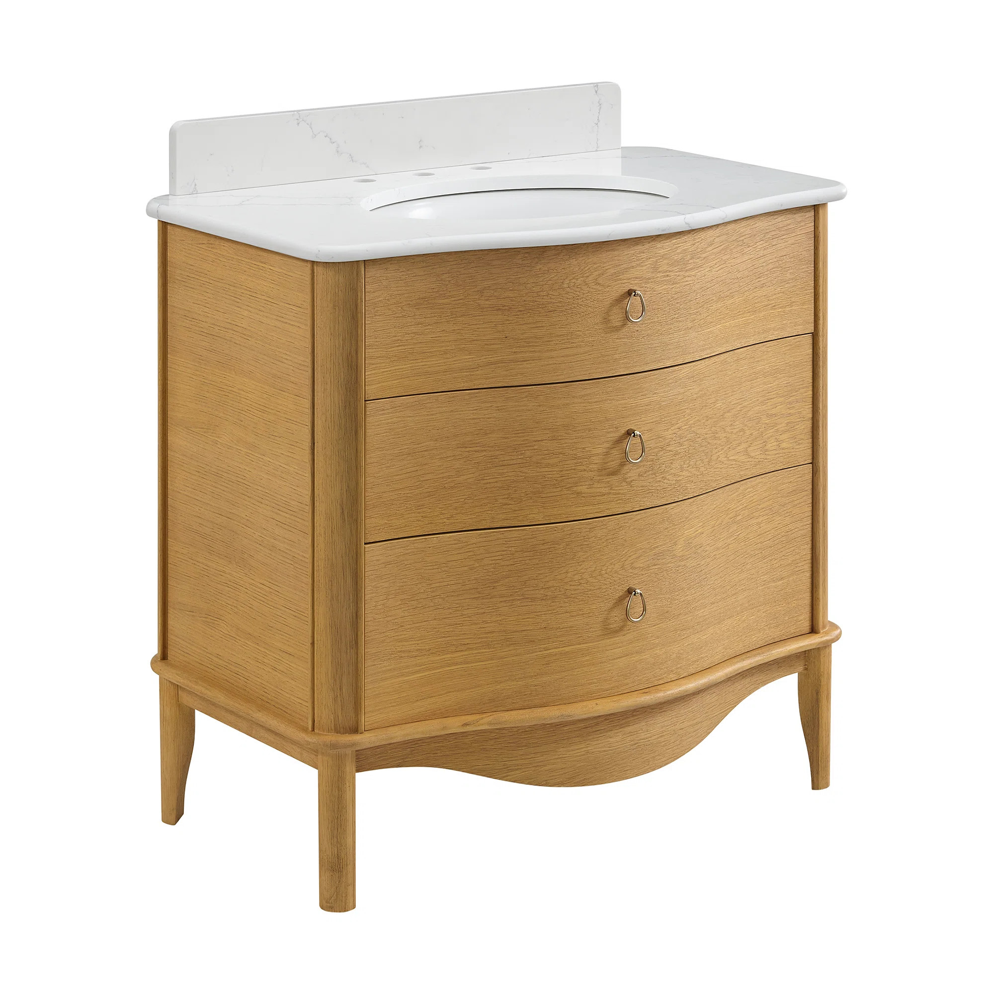 Stotfold 72" Bathroom Vanity In Natural Enhanced Oak | Birch Lane