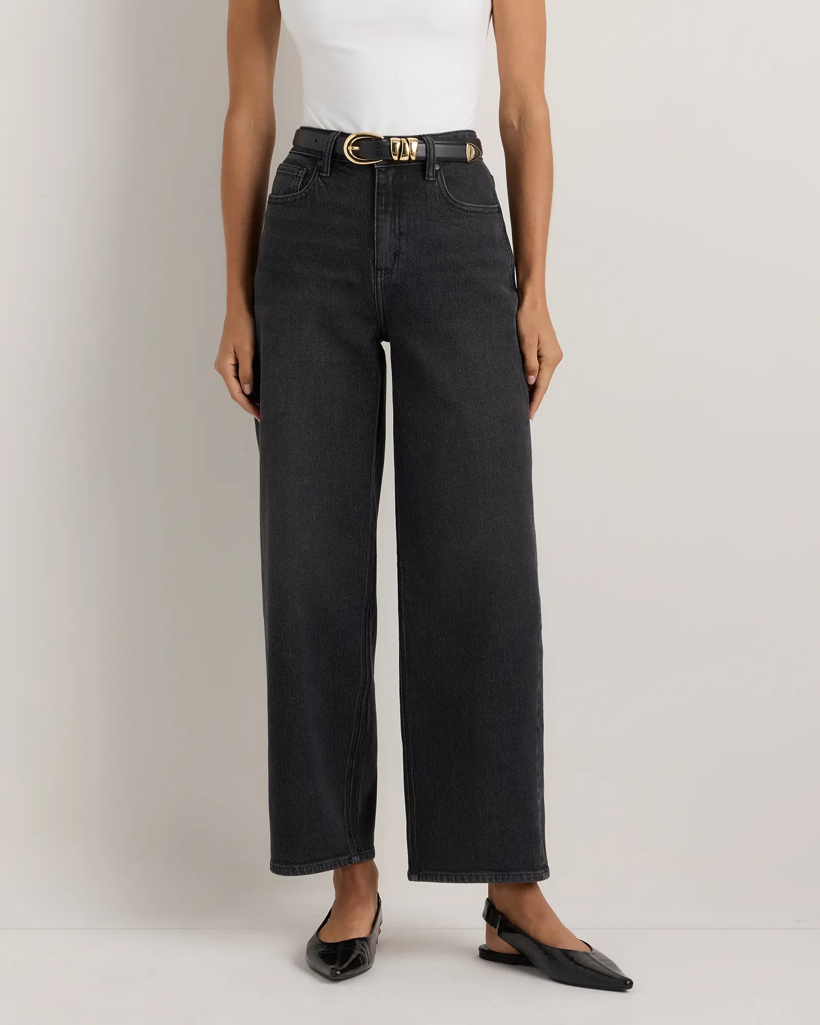 Bella Stretch Barrel Jeans | Quince