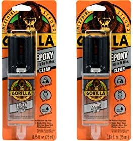 Gorilla 2 Part Epoxy, 5 Minute Set, .85 Ounce Syringe, Clear, (Pack of 2) - 4200130 | Amazon (US)