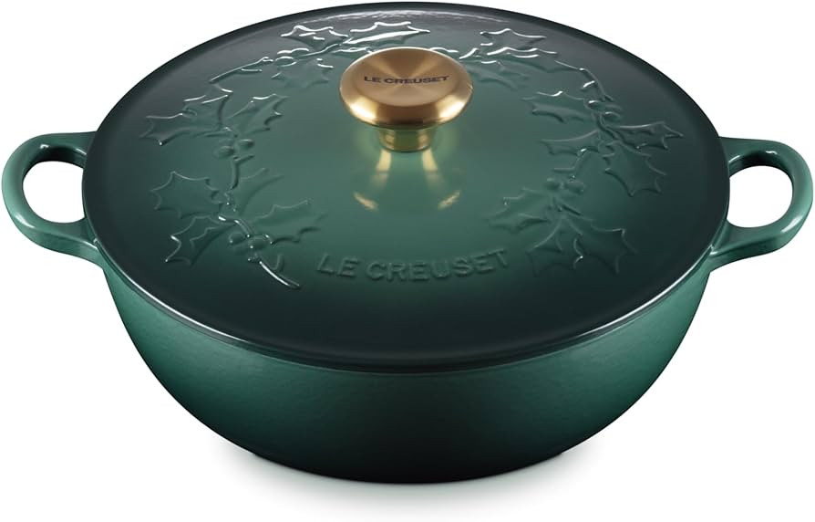 Le Creuset Enameled Cast Iron Holly Collection Soup Pot, 4.5 qt., Artichaut with Gold Knob | Amazon (US)