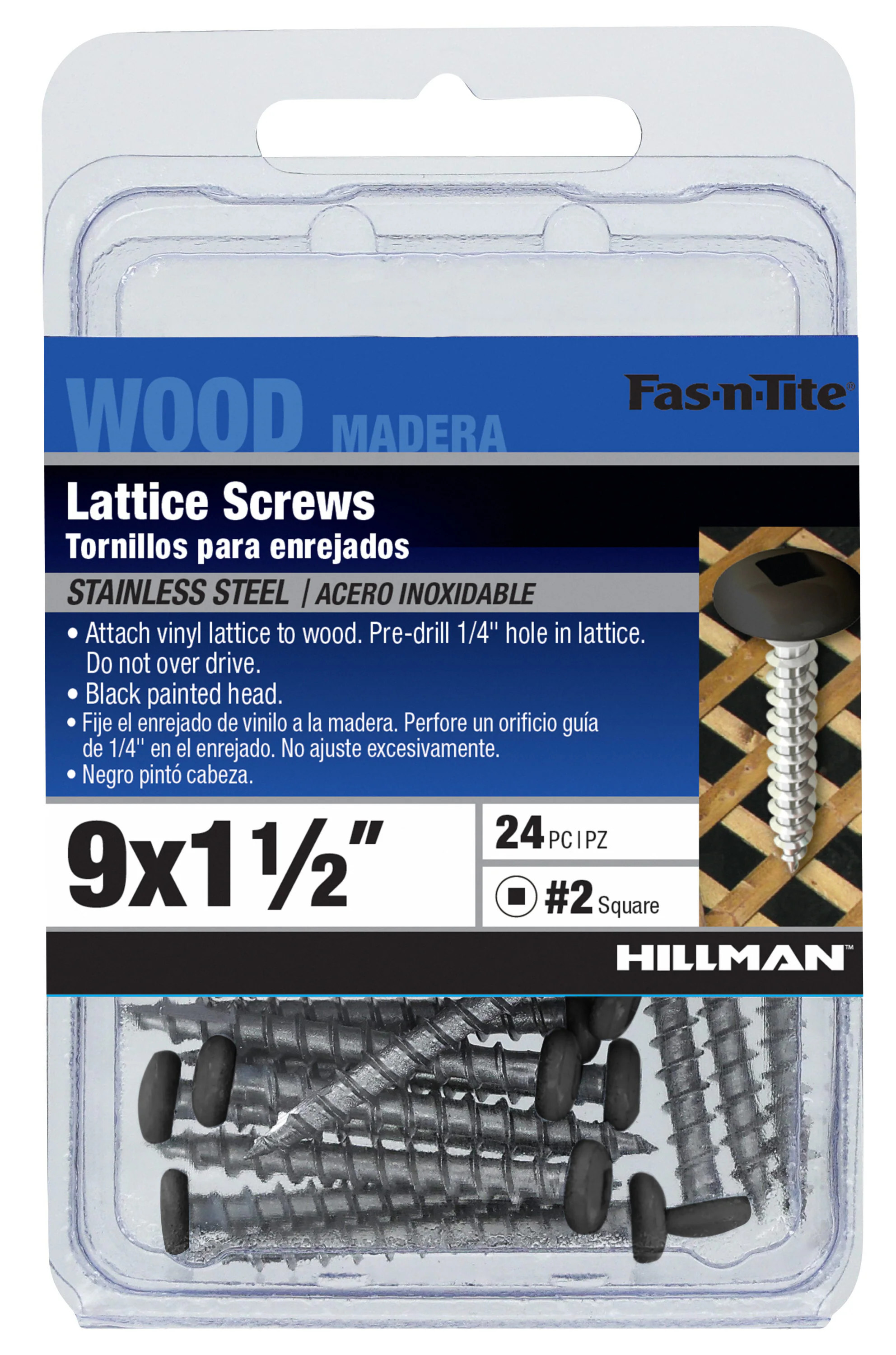 Fas-n-Tite #9 x 1-1/2-in Stainless Steel Exterior Lattice Screws (24-Per Box) | 35346 | Lowe's