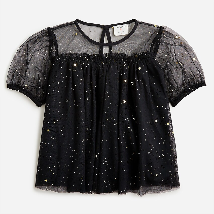 Girls' star tulle top | J. Crew US