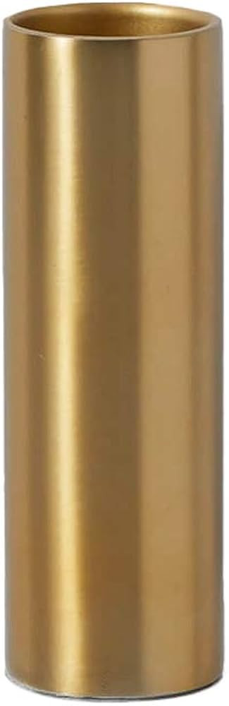 Serene Spaces Living Matte Gold Floral Cylinder Vase, Stylish Flower Vases for Centerpieces at We... | Amazon (US)