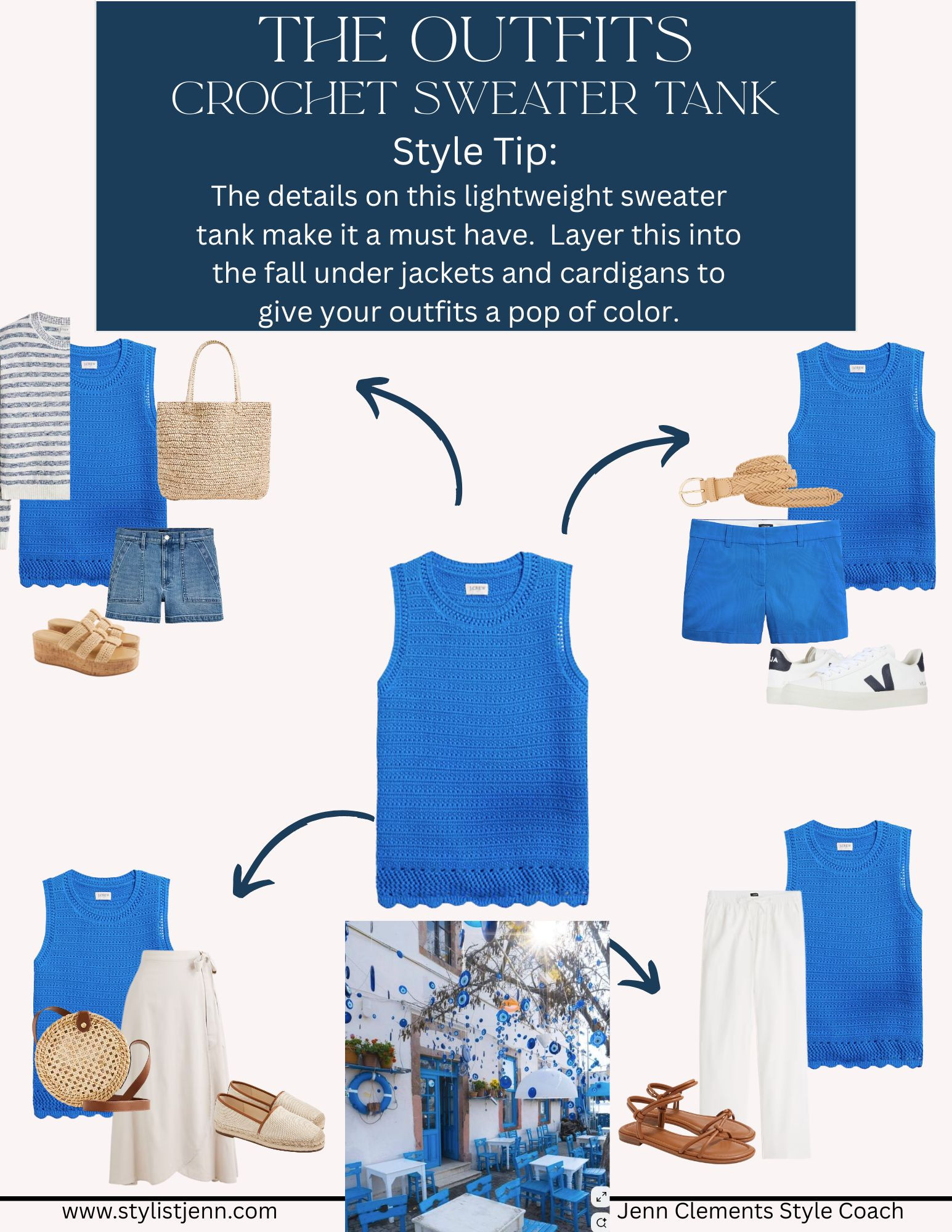 This week’s capsule is all about making the most of fewer pieces.
Here’s how I styled the Crochet Sweater Tank  4 different ways — all shoppable right here.
✔️ All pieces under $75
✔️ 40–70% off during the All-Star Sale
📩 Full calendar in my email or pinned in stories! 

 #LTKSeasonal #LTKOver40 #LTKSaleAlert