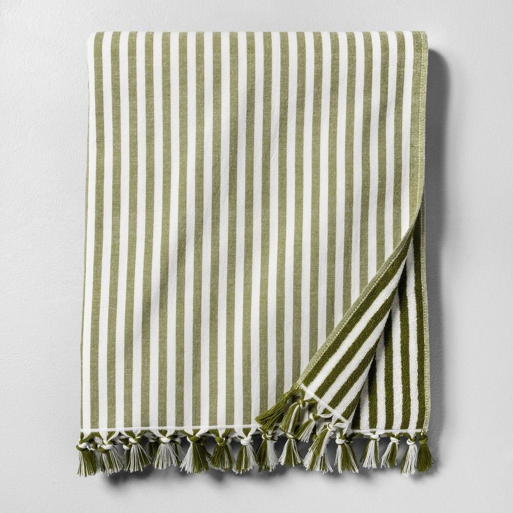 Beach Towel Stripe Green - Hearth & Hand with Magnolia | Target