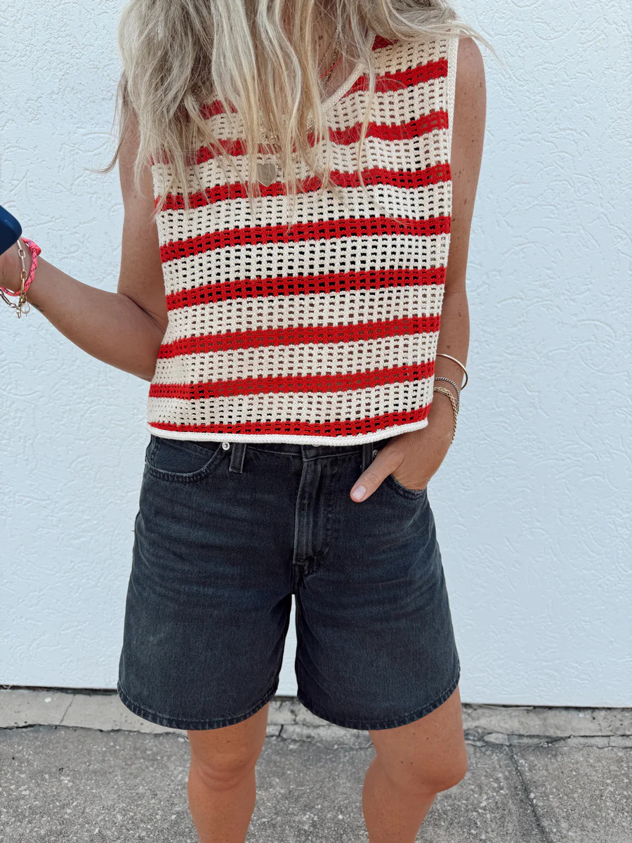 Willow Striped Sleeveless Top | Ascot + Hart