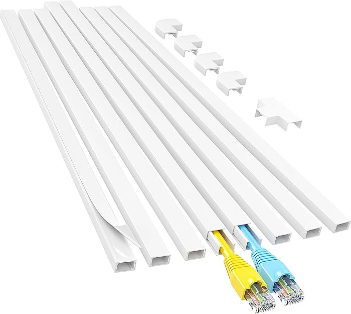 Yecaye Cord Hider, 113in One-Cord Cable Concealer, Cord Covers for Wires on Wall, Easy Install Ca... | Amazon (US)