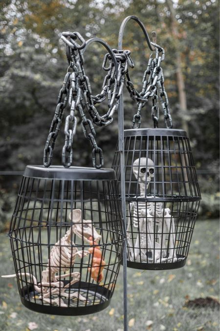 DIY Halloween hanging cages - the easiest Halloween project!
#halloween #halloweendecor #halloweendiy

#LTKSeasonal #LTKhome #LTKunder50