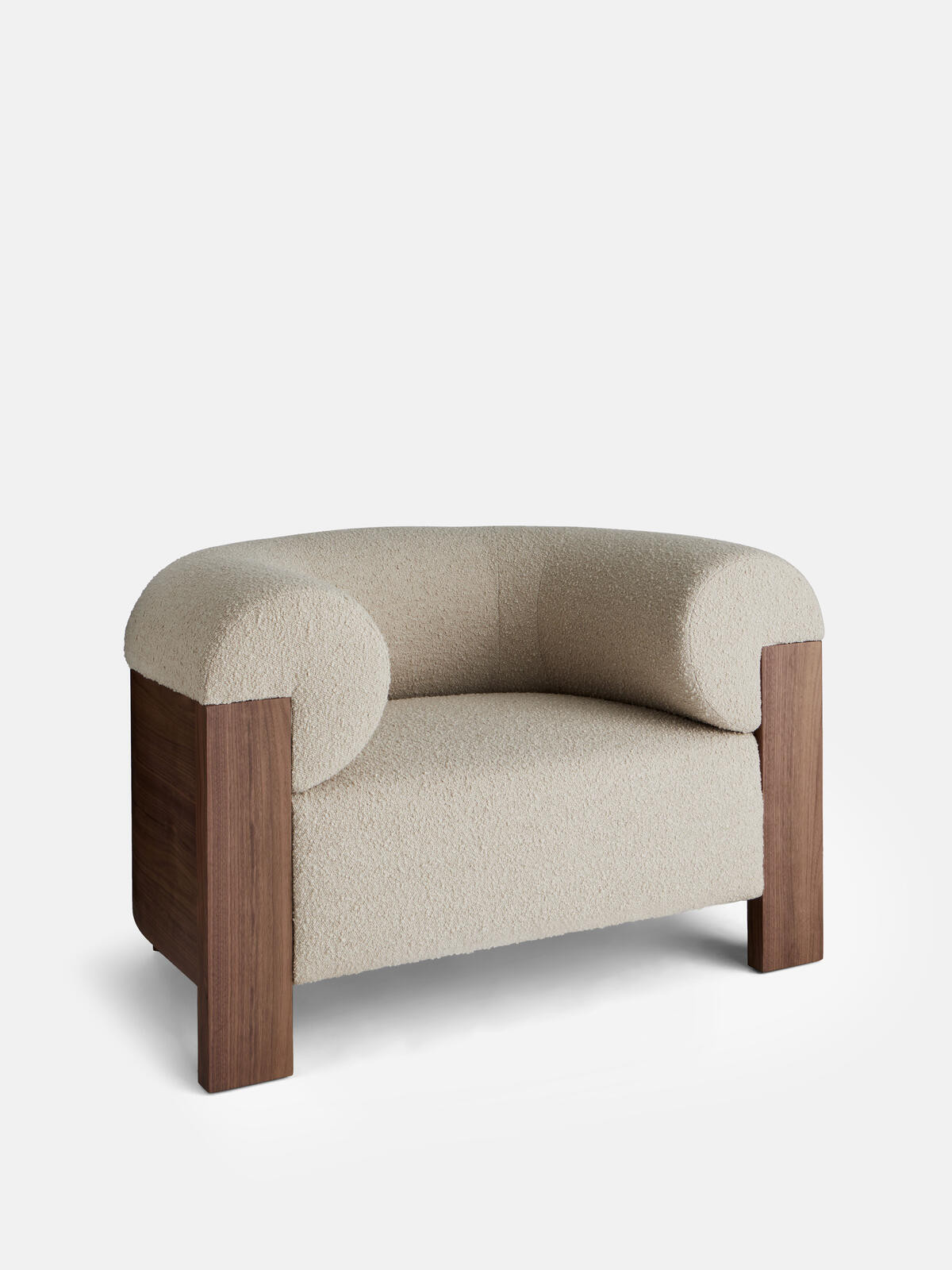 Eldon Armchair, Walnut, Boucle | Soho Home Ltd