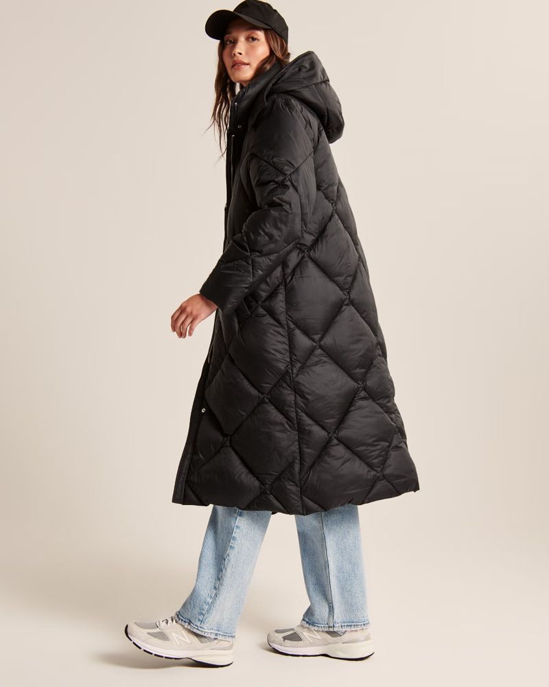 Women's A&F Ultra Long Quilted Puffer | Women's Up To 50% Off Select Styles | Abercrombie.com | Abercrombie & Fitch (US)