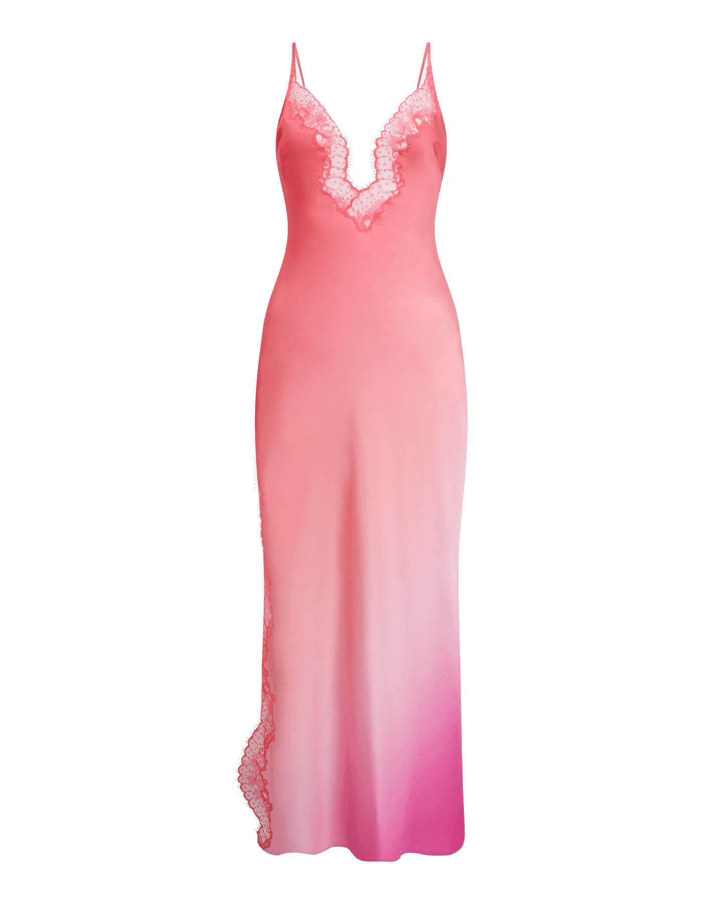 Bellini Long Slip in Coral/Fuchsia | By Agent Provocateur | Agent Provocateur (US)