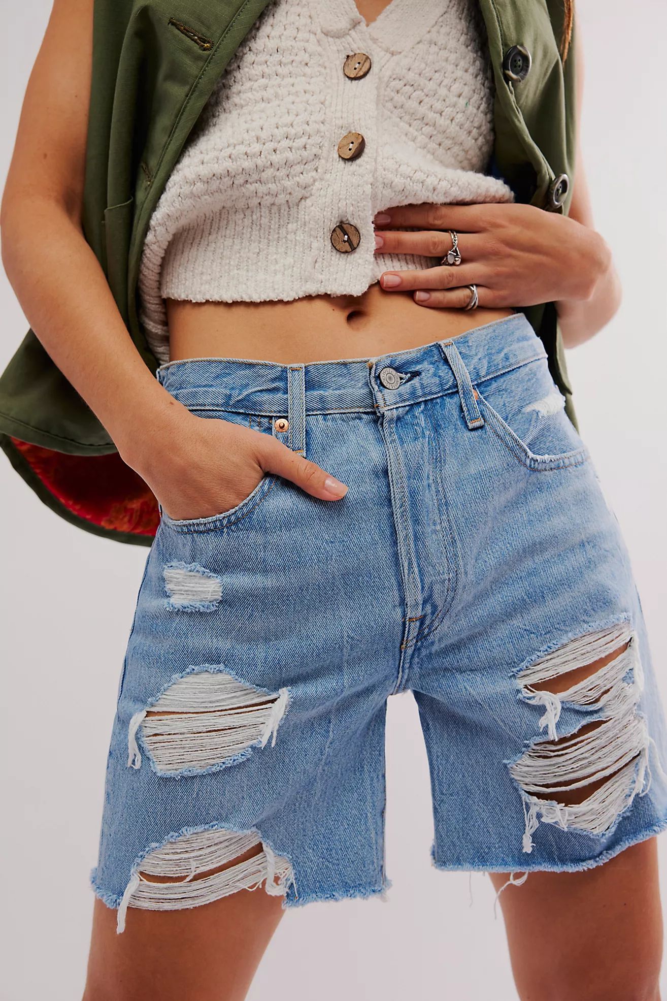 Levi's 501 Mid Thigh Shorts | Free People (Global - UK&FR Excluded)