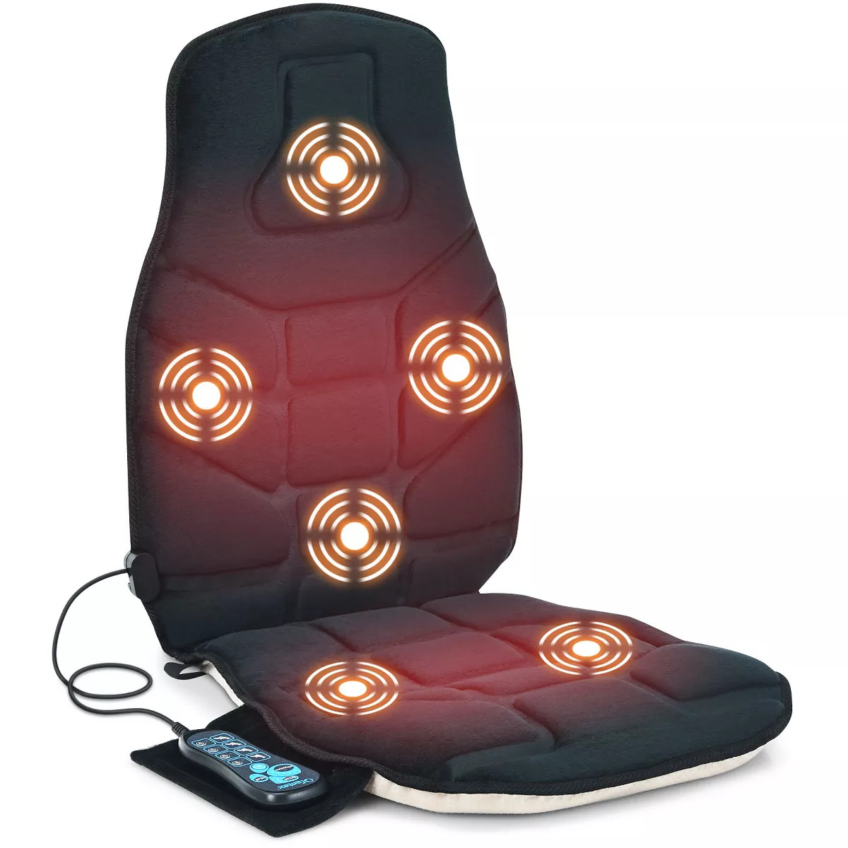 Massage Seat Cushion Back Massager w/ Heat & 6 Vibration Motors for Home | Target