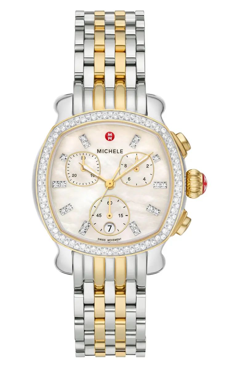 Lilou Diamond Chronograph Bracelet Watch, 34mmMICHELE | Nordstrom