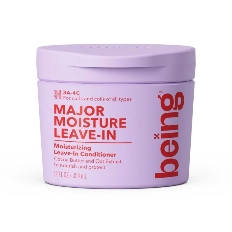 being MAJOR MOISTURE Moisturizing Leave-In Conditioner with Cocoa Butter and Oat Extract, 12 fl o... | Walmart (US)