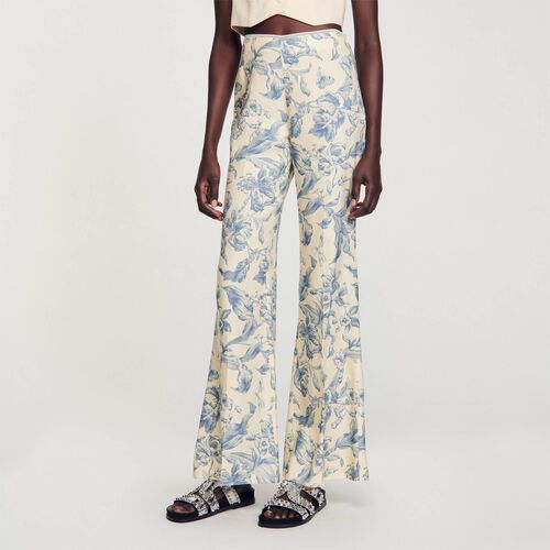 Flower print trousers | Sandro US | Sandro-Paris US
