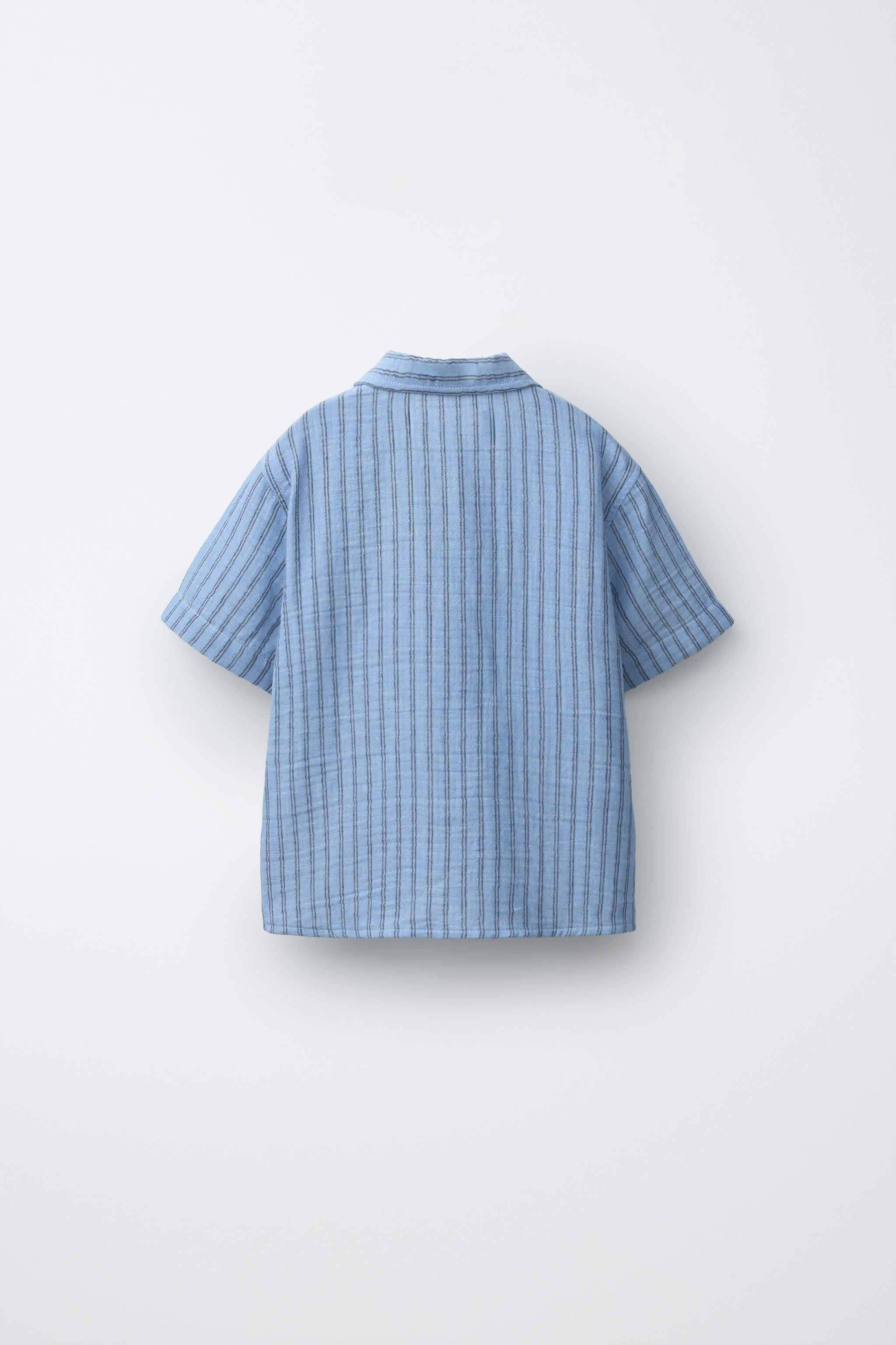 STRIPED TEXTURED SHIRT | Zara US