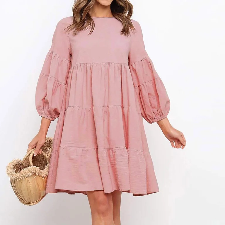 Fall New Arrivals Dresses!Brilliant Dresses for Women 2024 Progue Women Cotton and Linen Lantern ... | Walmart (US)