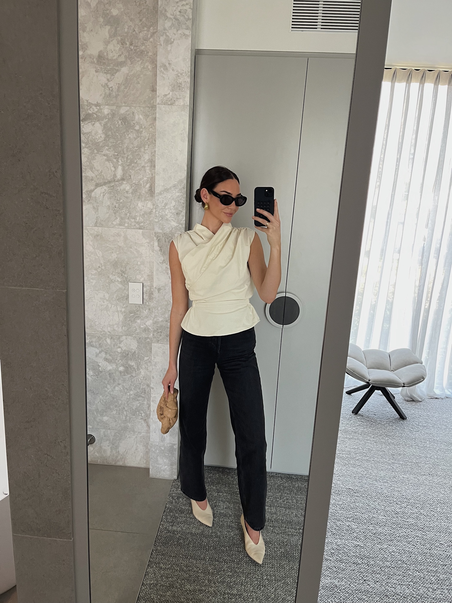 A chic & simple girls lunch outfit. Jeans, a nice top, kitten heel and cute accessories. 

#LTKaustralia #LTKstyletip #LTKspring