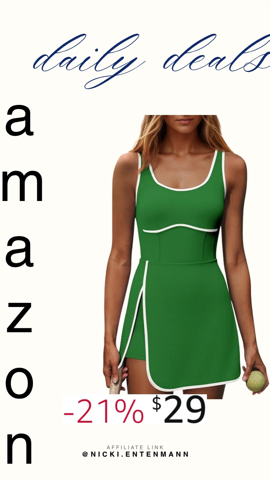 Serve sporty charm with Women’s Workout Tennis Golf Athletic Dress crafted for comfort and modern flair. Perfect for active days, it blends versatility, style, and confidence seamlessly. #tennisdress #golfdress #athleticwear #workoutoutfit #activefashion #fitnessstyle #sportylook #amazonfinds #shoppingdeal #modernliving 🎾👗✨ 

 #LTKootd #LTKActive #LTKSaleAlert