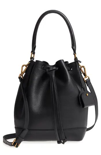 Madewell Lafayette Leather Bucket Bag - Black | Nordstrom
