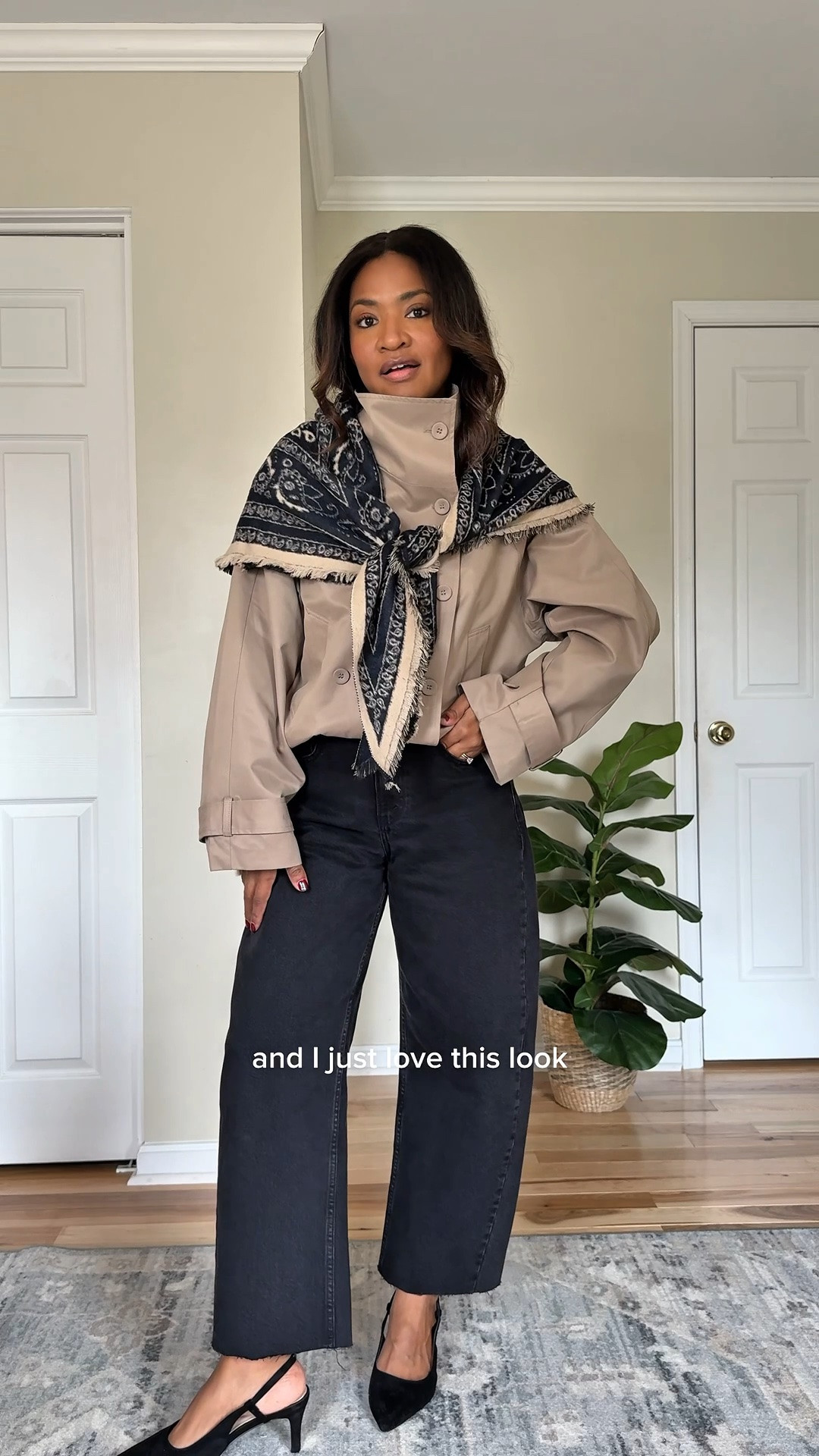 Small in the jacket. Size 27 regular in the jeans. ￼

#LTKgrwm #LTKootd #LTKOver40