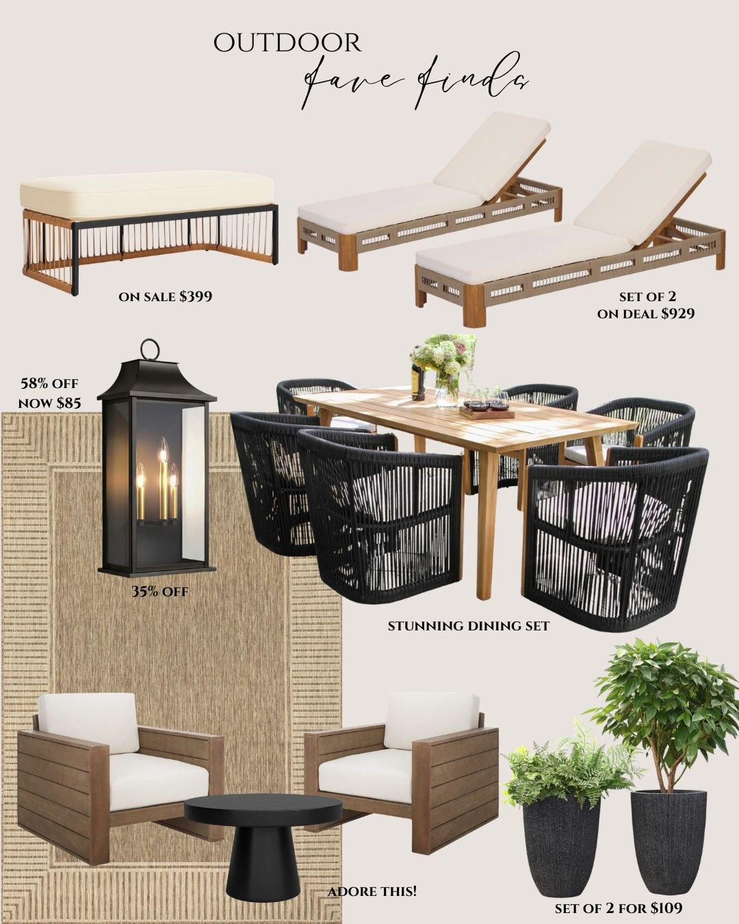 Make your patio look designer for less by shopping @Wayfair! These pieces look incredible. They look so high end but for a great price! 
#Wayfair, #WayfairPartner #Ad

#LTKSeasonal #LTKHome #LTKSaleAlert