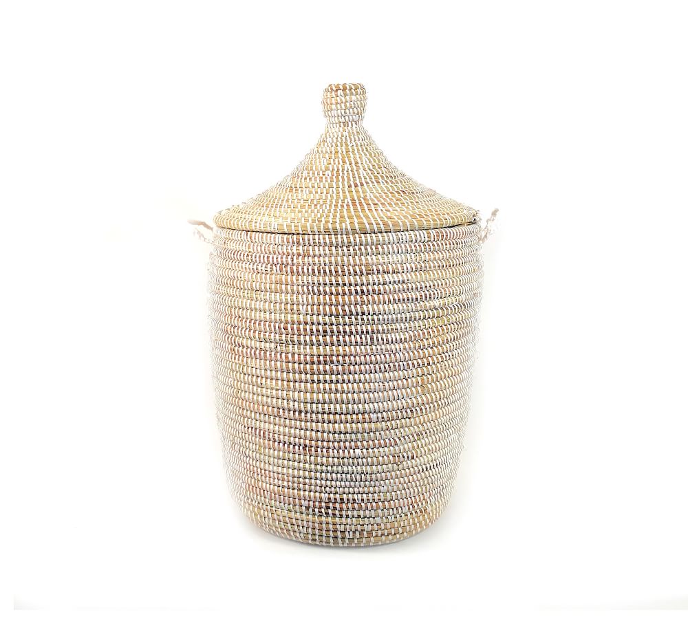 Tilda Woven Basket, White - Medium | Pottery Barn (US)
